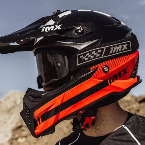 GOGLE cross quad IMX ENDURANCE RACE BLACK MATT/GREY - Szyba DARK SMOKE + Clear